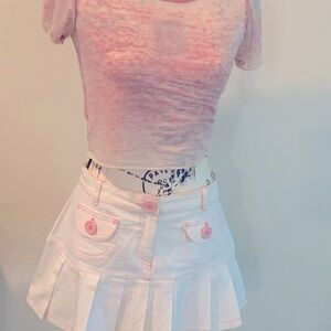 Vintage summer pleated skirt